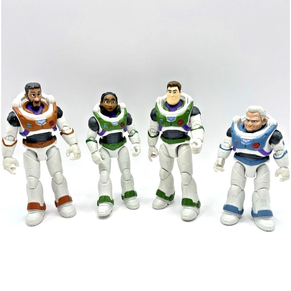 Disney Pixar Lightyear Buzz,Izzy,Darby,Mo Space Ranger Alpha Figures, Lot of 4
